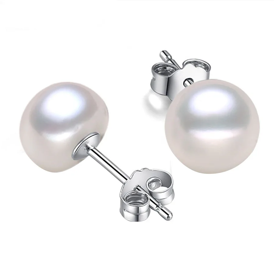 Серьги из серебра 925 пробы с пресноводным жемчугом серьги akoya жемчужные