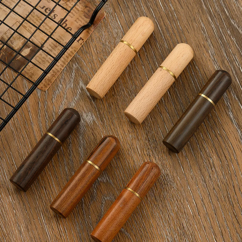 DXR Portable Sewing Needles Storage Case Wooden Felting Pins Container Embroidery Organizer Needle Tube Toothpick Holder