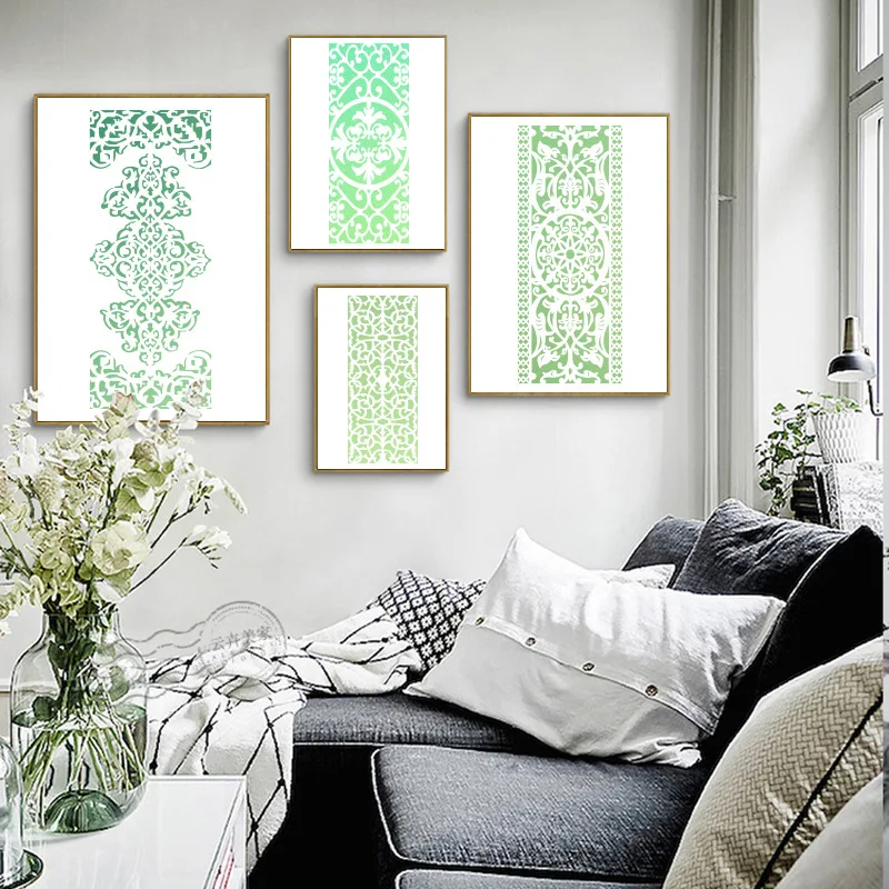 15 шт./набор, трафарет с геометрическим узором