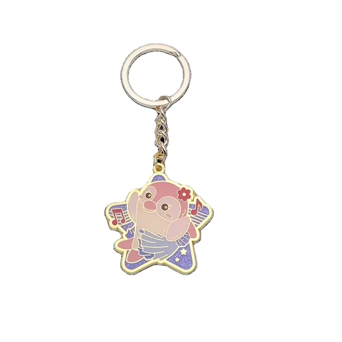 manufacture cheap acrylic keychains hot sale OEM custom double side printed anime cartoon key rings for promotional