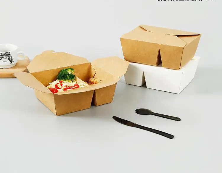 High quality bear paper lunch box cartoon pink paper box take away container paper food box