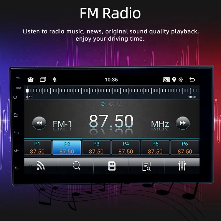 2 Din Android 7 9 10 Inch Car Multimedia Video Player Universal Double Din GPS Navigation Universal Stereo Radio