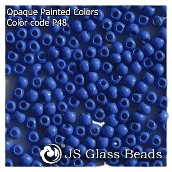 Высококачественные модные стеклянные бусины JS-48 # Opague сине-фиолетовые бусины для одежды и ювелирных украшений