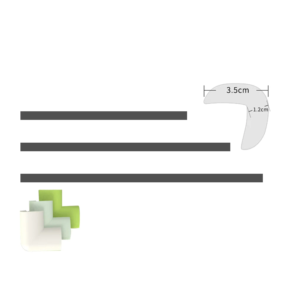 Комплект детских угловых накладок NBR, горячая Распродажа, безопасный материал, защита для кромки мебели, легко моющиеся мягкие защитные накладки //