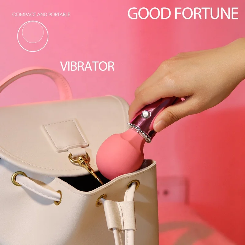 Diamond Mini Strong Shock AV Vibrator Female Multi-frequency Second Tidal Masturbator Small Massage Stick Adult Fun