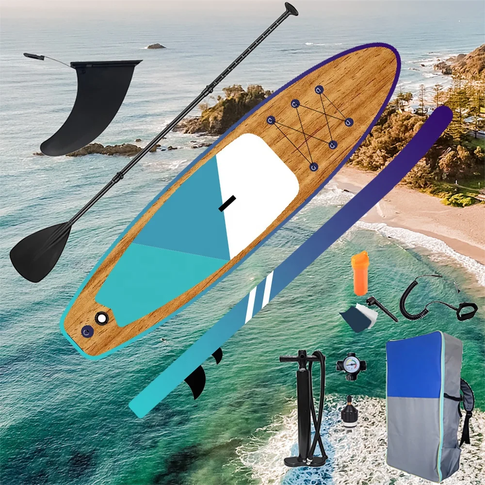 BSCI / EN Low Price Water Sports Surfing Rescue Inflatable Sup Fin Water Board Surf Sup Inflatable Sup Fin Paddle Board