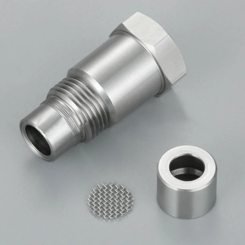 cnc turning auto part Oxygen sensor extension with filter screen high performance O2 sensor Bung check engine quick repair