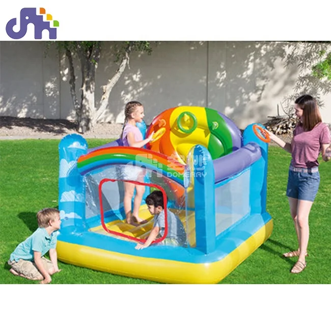 Small size inflatable trampoline family indoor amusement game kids bounce house bouncy