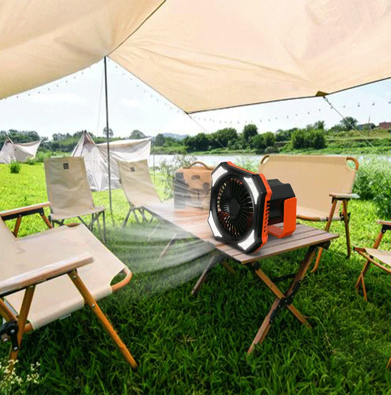 Customized Portable MINI Rechargeable Battery Smart Wireless LED Light Remote Camping Outdoor Ceiling Fans