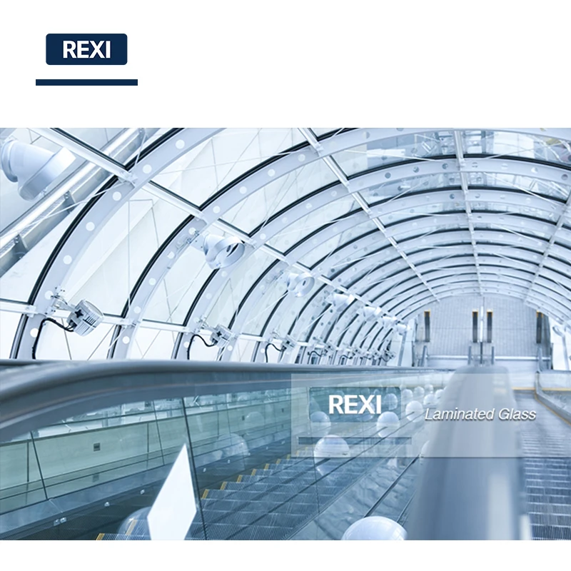 6.38mm-40.28mm Bent Bend Laminated Glass