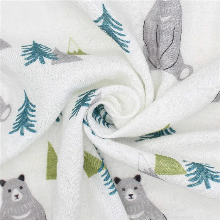 Premium Durable Bamboo Baby Muslin Swaddle Blanket for Nursery Shower