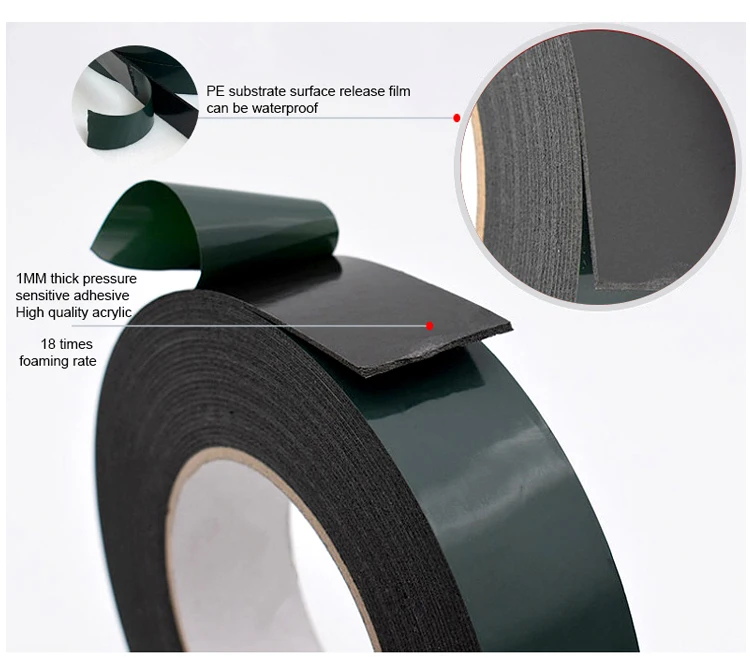 ANTI Hot Melt Acrylic Mounting Self Adhesive Double Sided IXPE Foam Tape For Fixing Sealing