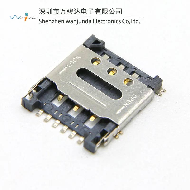 Горячая Распродажа, 6-контактный разъем Nano Sim типа, GSM раскладушка, разъем для Sim-карты