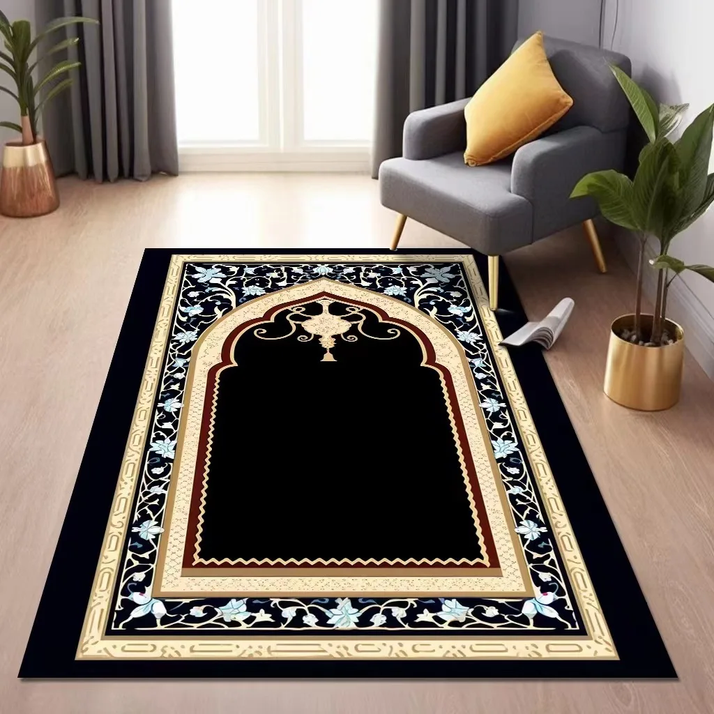 Wholesale Eid Ramadan Carpet Kneel Worship Mat Middle Eastern Carpet Portable Foldable Floor Mat Ethnic Ritual Prayer Mat