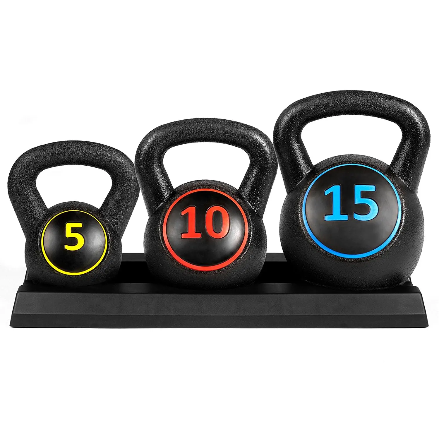 30LB Strength Training Kettlebell Weight Set With Base