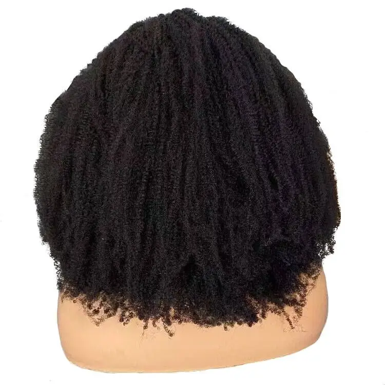 Indian Human Hair Wigs Swiss Transparent HD Glueless Lace Wigs wholesale 180% Afro Kinky Coily 4a 4b 4c Lace Front Wigs