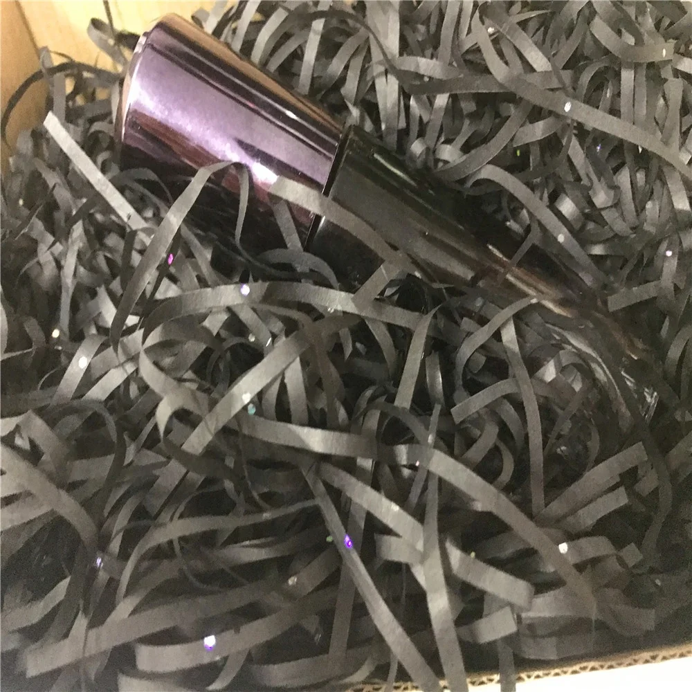 Crinkle Black Color Cut Shredded Tissue Paper Filler small cut cotton tissue kraft crinkle white shredded paper