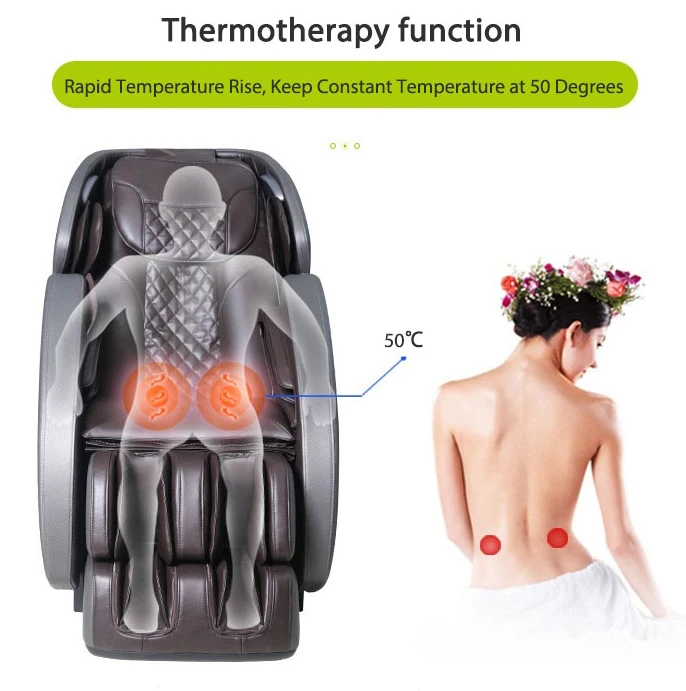Foshan Sunnyo 4D Full Body Massage Chair Zero Gravity Heating Therapy Shiatsu Function Arm Waist Air Pressure SL Track