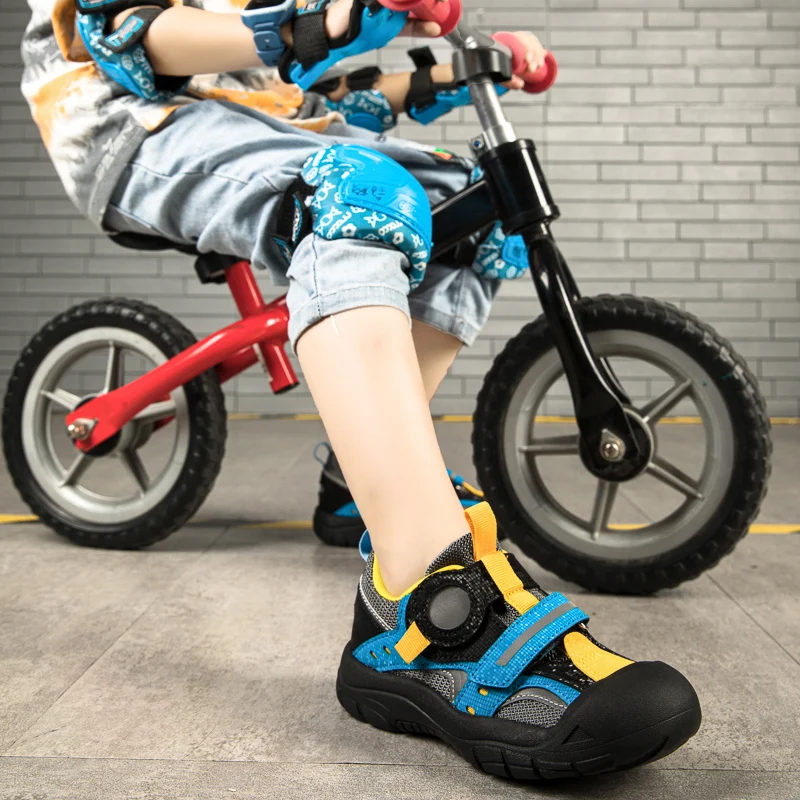 New Models High Quality Bmx Bike Shoes For Kid Safety Toe Rubber Children Cycling Road Sneaker 26-33 Back To School Sports