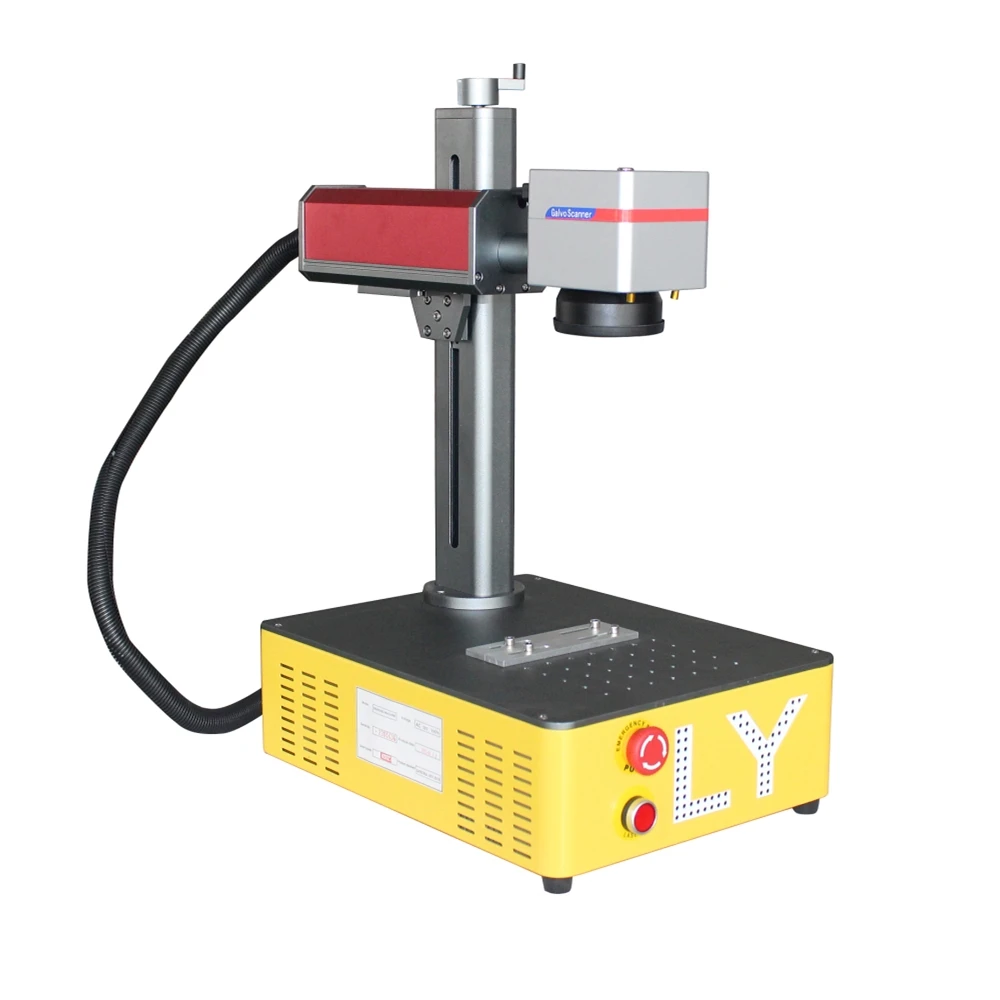 30W Raycus LY Mini Desktop 20W Fiber Laser Engraving Marking Cutting Machine For Metal PVC Stuffs With Options 220V 110V