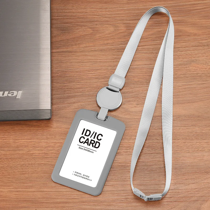 Wholesale Easy to pull buckle work card telescopic buckle hospital school staff card sleeve brand UV printing pattern