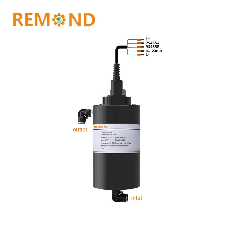 Online Turbidity Probe RS485 Turbidity Sensor Flow Cell TSS Probe Digital Turbidity Sensor for Drinking Water