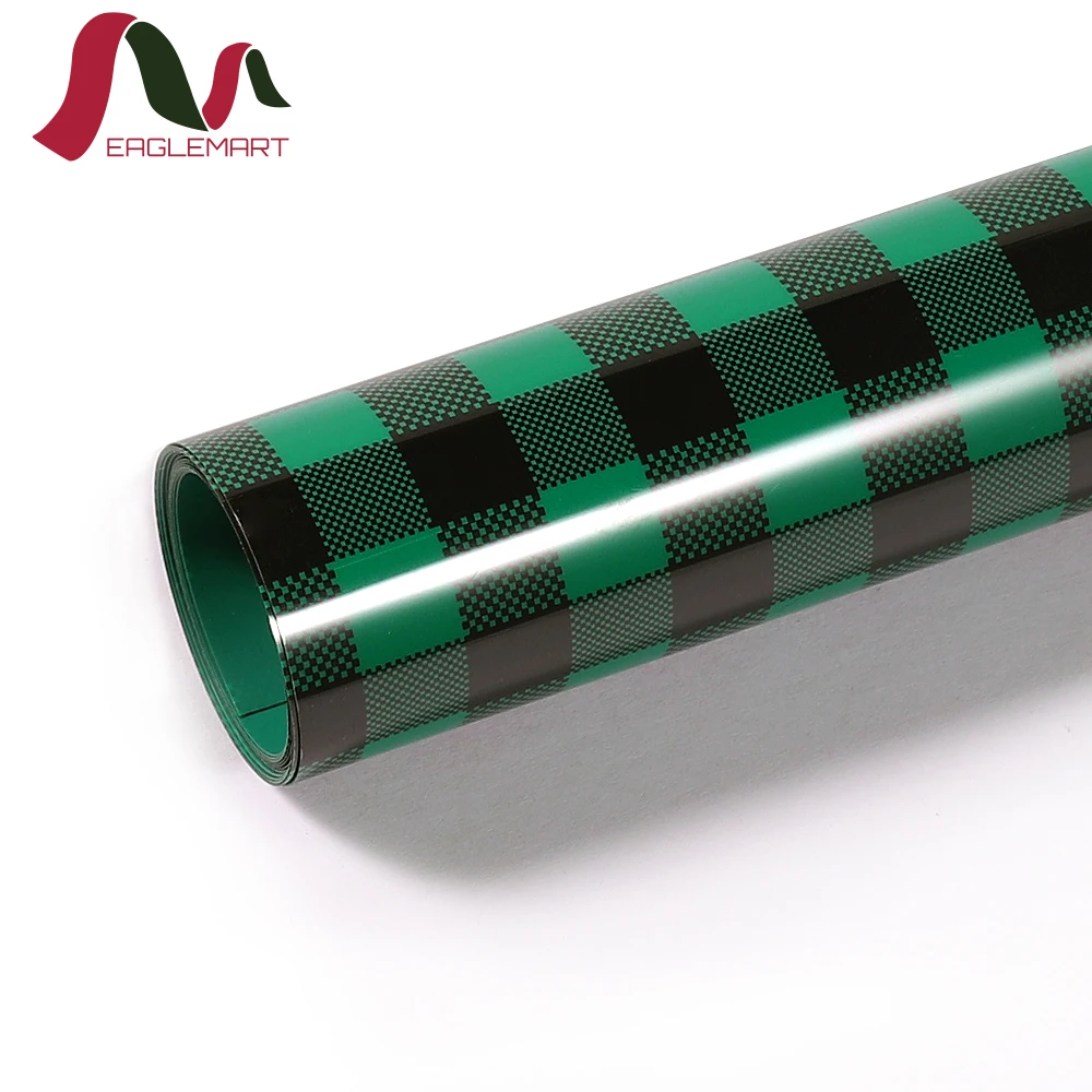 Wholesale New Products Cheap Pu Shirts Christmas Tree Pattern Printing Heat Transfer Vinyl Black Green HTV