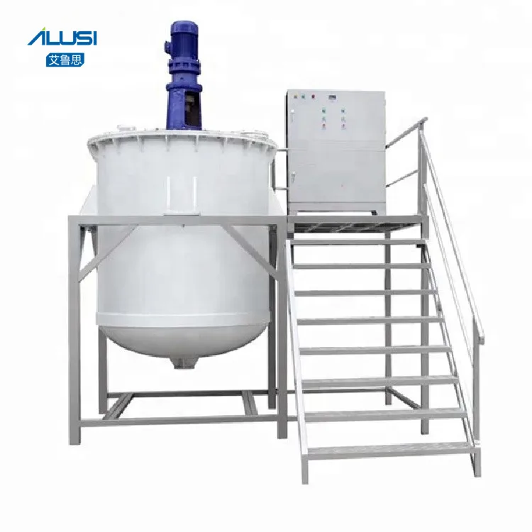 1000L sulfuric acid making machine PP Plastic Mixer hair care Liquid Soap  Anti-Corrosive Mixing Tank