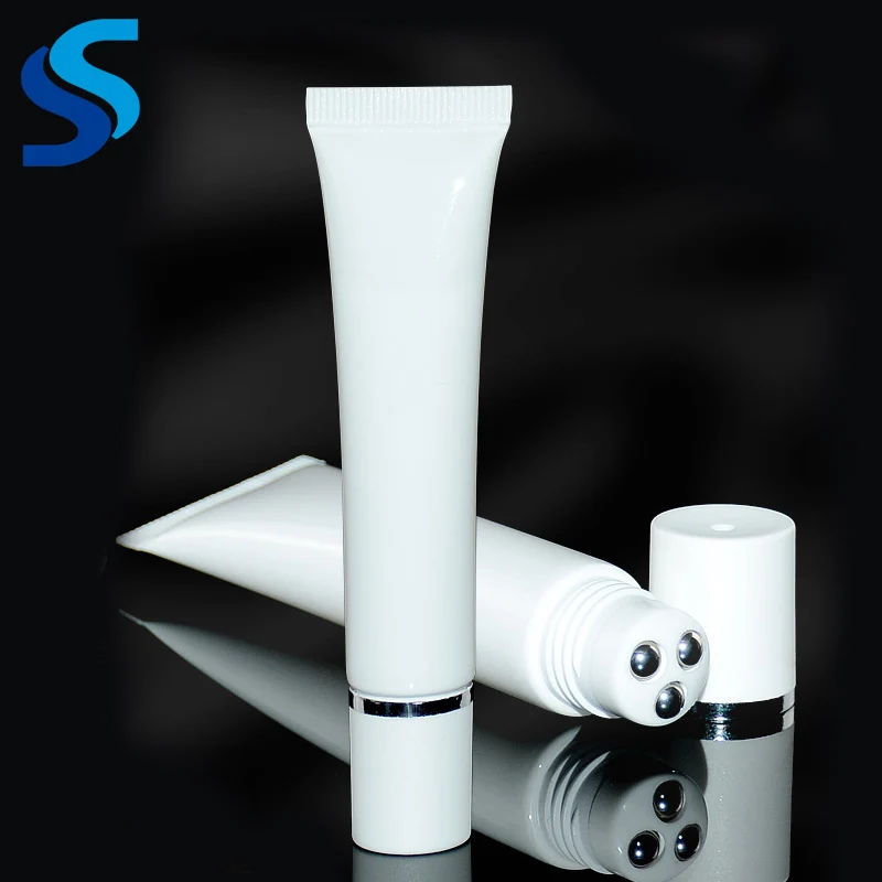 good quality 19mm diameter empty eye cream tube hollow pe plastic cosmetic roller ball applicator pe tube