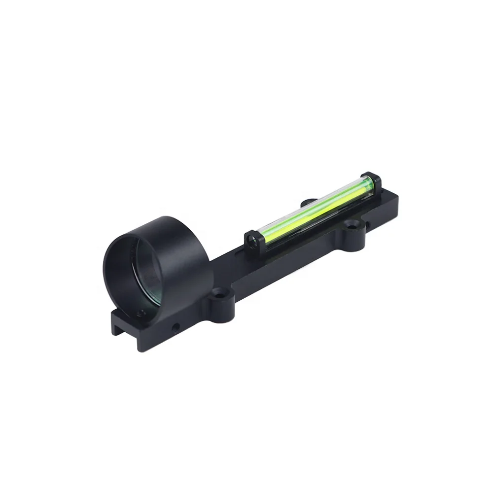 LUGER 1x28 Red Green Fiber Optic Sight Red Dot Sight Collimator 11mm Mount For Hunting