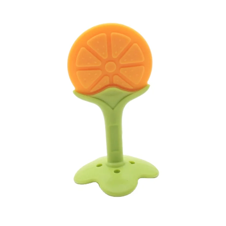 
Bpa Free Food Grade Silicone Rubber Cute Funny Chewable Silicone Baby Teething Toys Fruit Silicone Teether Baby Teethers 