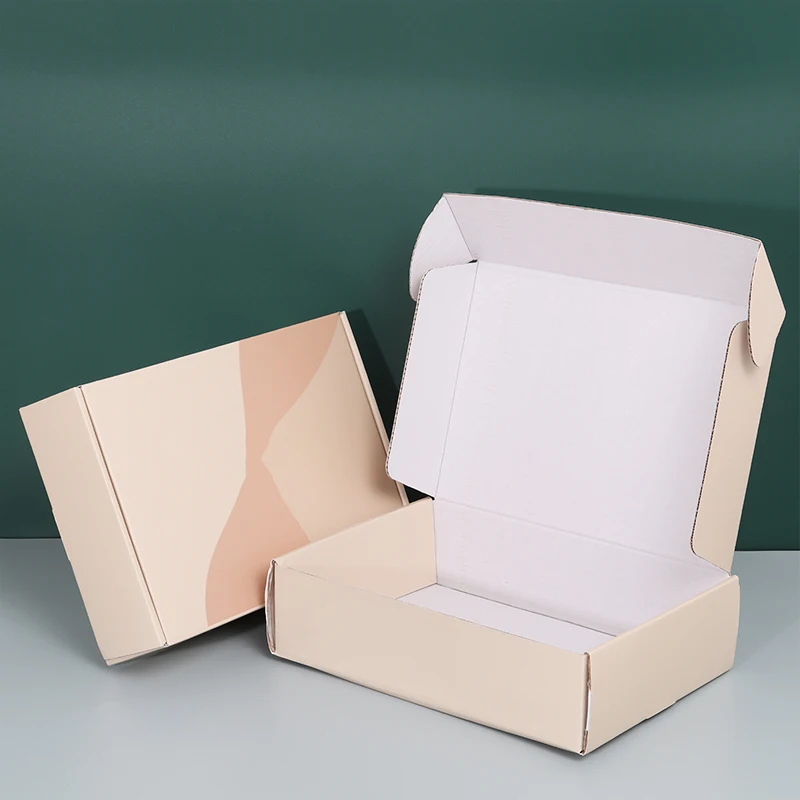 Factory custom custom logo pattern multi-color optional paper durable corrugated packaging cosmetics gift corrugated box