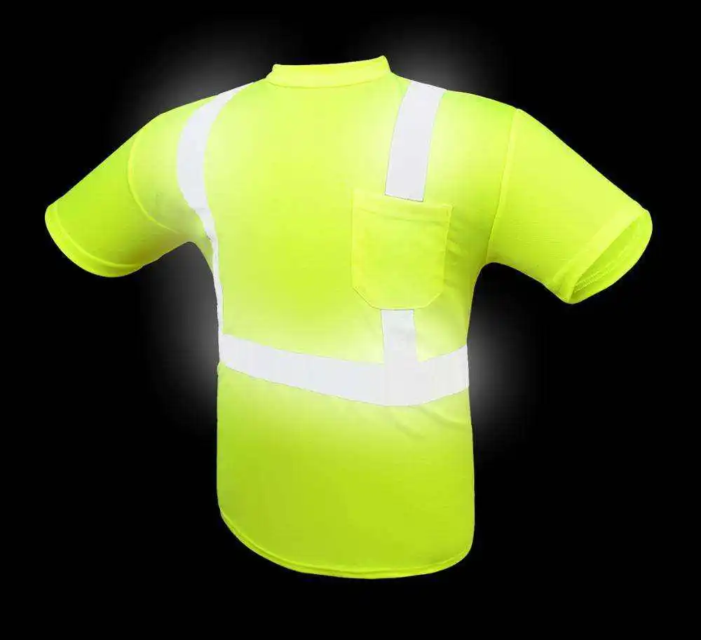 Оптовая продажа футболки-поло Hi Vis светоотражающие рубашки для обеспечения безопасности работы строительные
