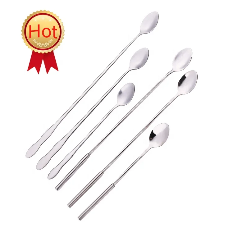 wholesale long mixing spoon small stainless steel ice cream scoop