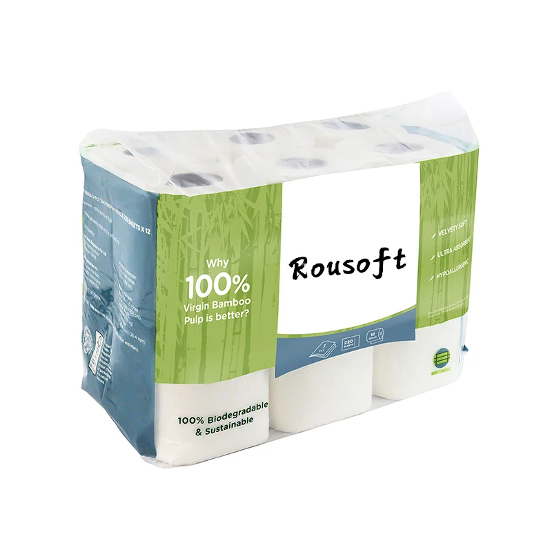 Wholesale High Quality Soft 3 Ply Layers Printed Cheap Toilet Tissue Paper Roll