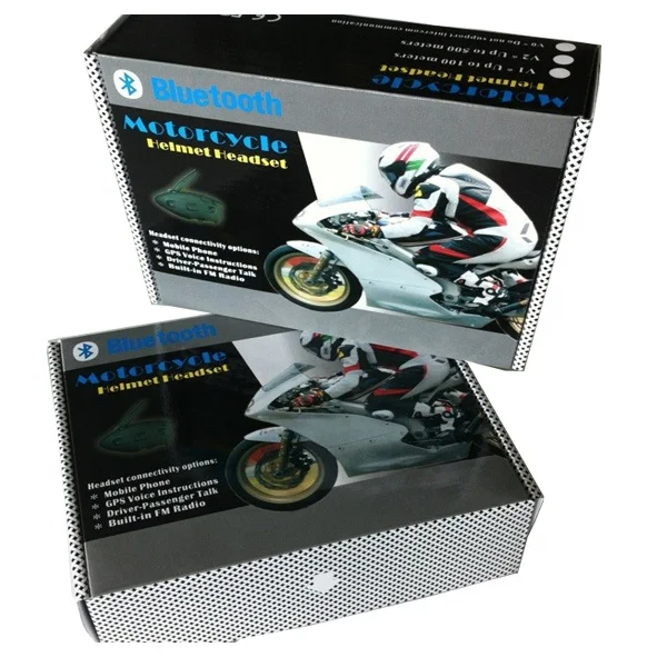 
New Arrival Interphone Blueooth Handsfree Motorcycle Headphones more than 500 meters intercom headset can connect with mobile 