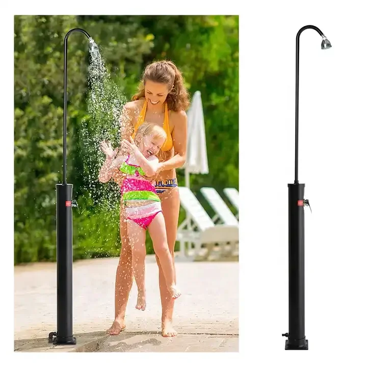KANGRUN best selling high pressure temperature adjustable UV-resistant PVC black 10L swimming pool outdoor garden solar shower