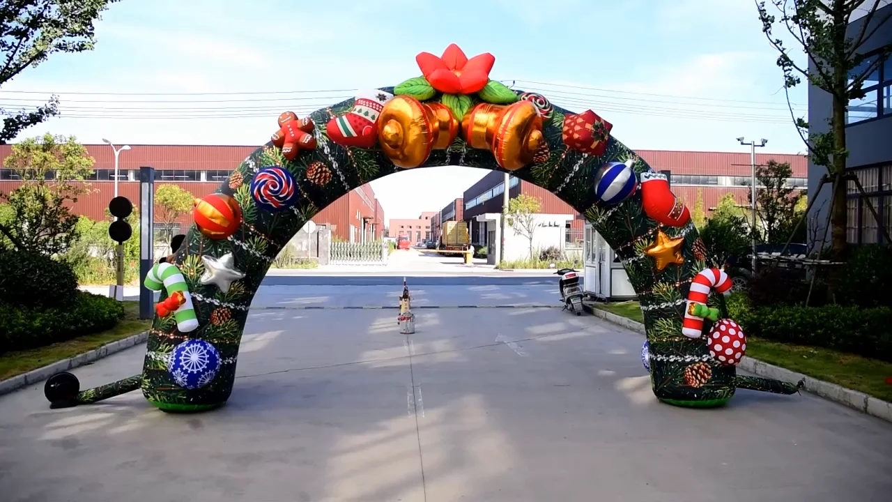 CATC Christmas Pvc Inflatable Arch Gonflable Entrance Gate for Party Events Inflable Decorative Gifts Archway