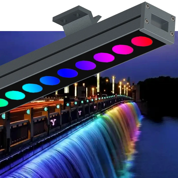 Outdoor Waterproof Ip66 Bulbs Linear Light  Led Rgb Dmx512 With Control Remote Wall Washer Light