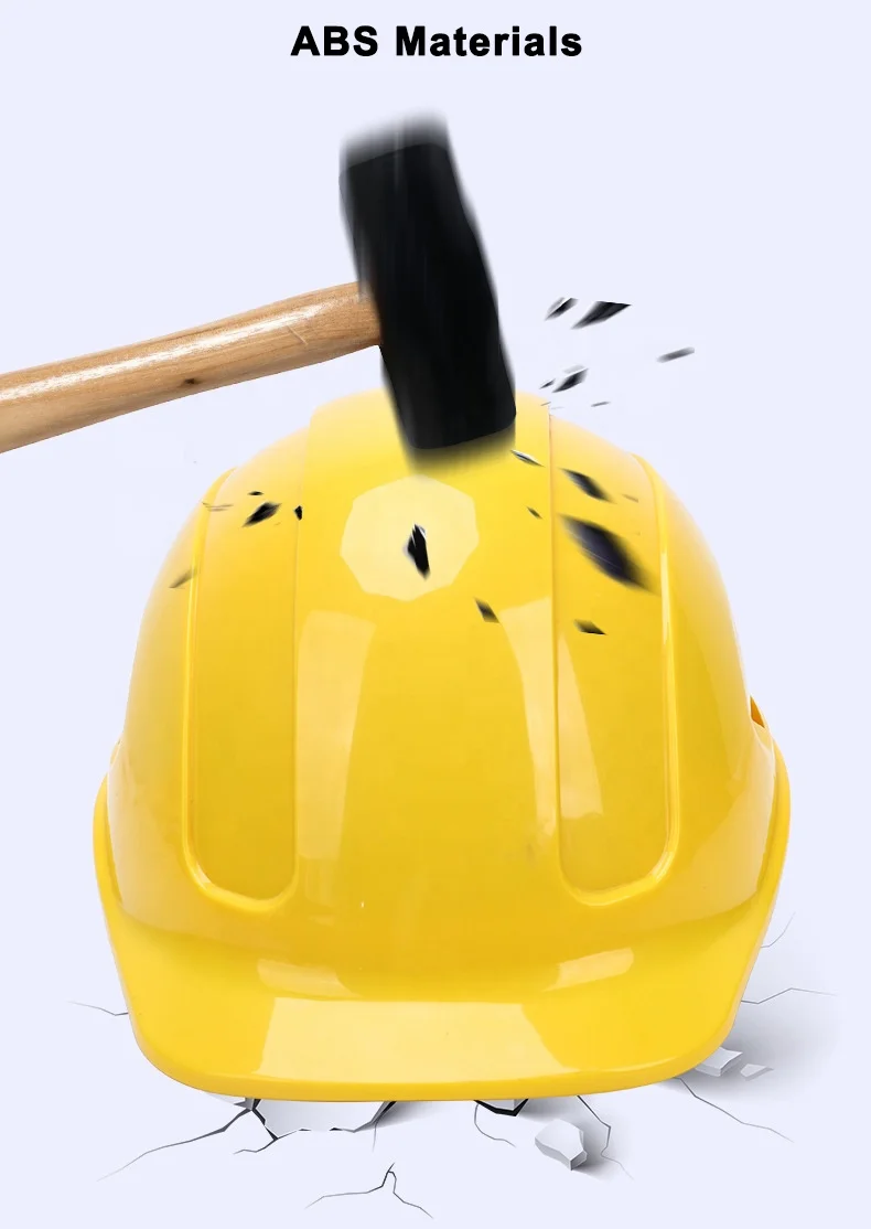 CE and ANSI CLASS E 20KV insulation yellow ABS shell ventilation holes electrician engineer safety helmet hard hat