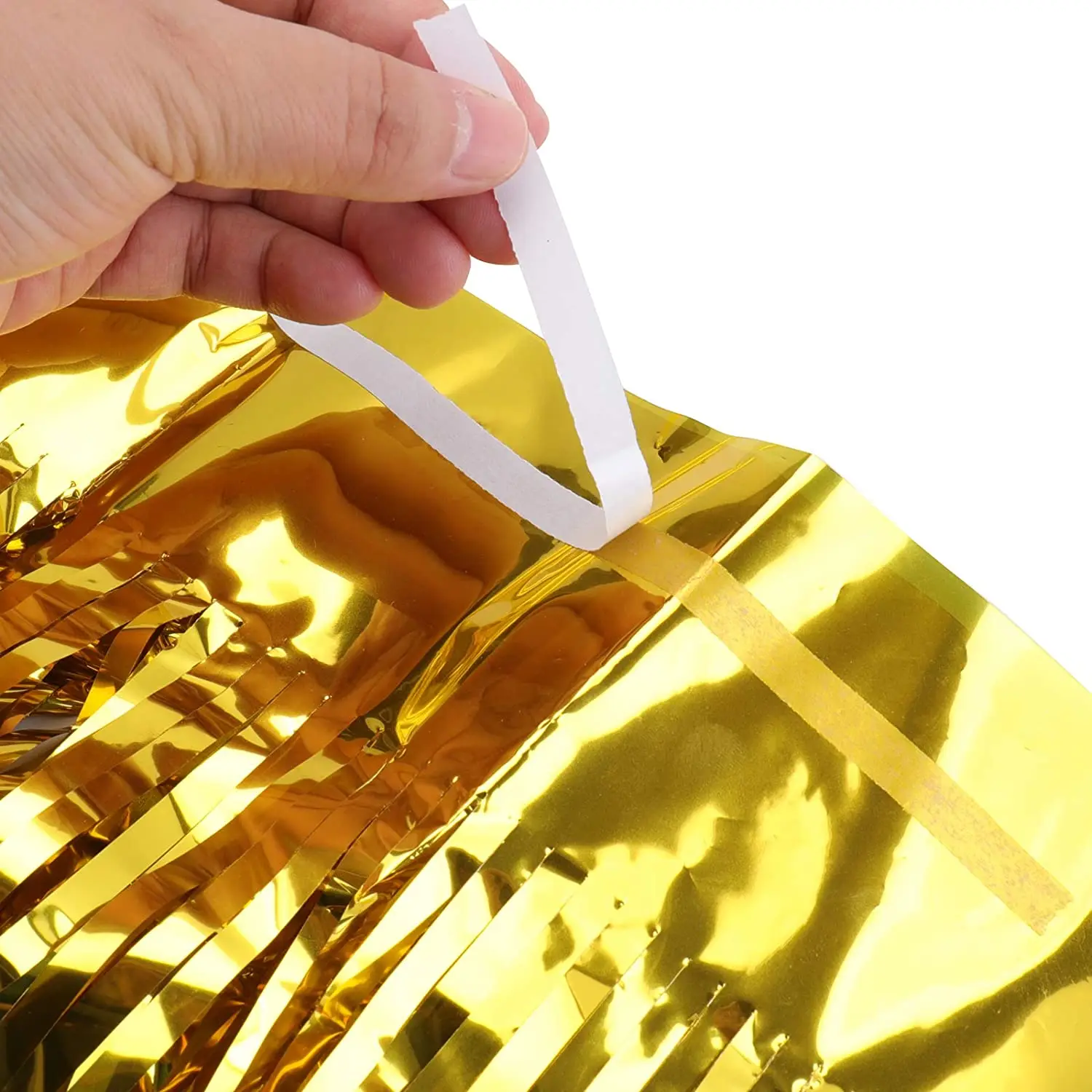 Настольная юбка с бахромой из металлической фольги праздничная настольная