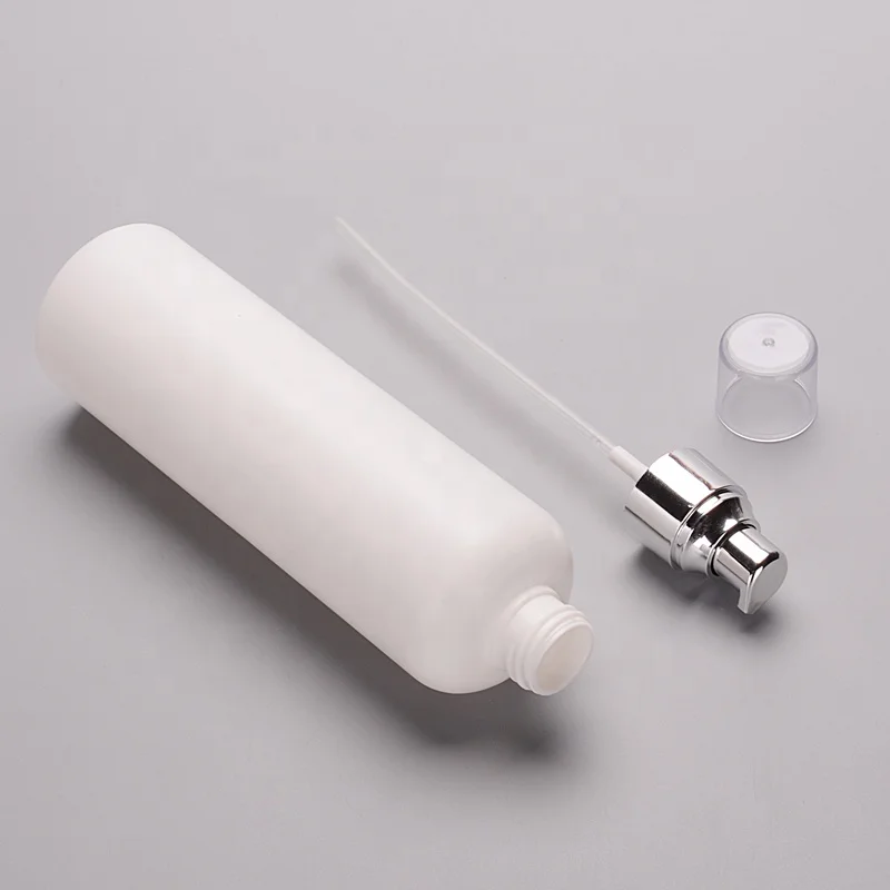 500ml HDPE Empty New Luxury 24mm Shampoo Bottle Shower Gel Round Bottle With Pump Dispenser