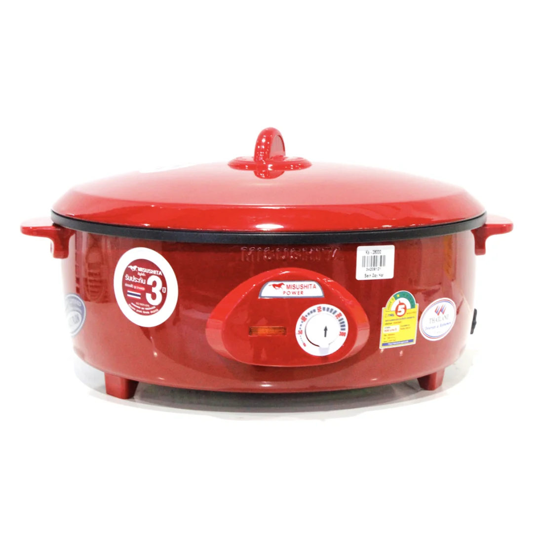 Misushita Electric Pan Model No.SGP-414-L 220V-50Hz 1000 W Multi Color Frying Pan Cover Auto Multipurpose Deep Fryer Electric