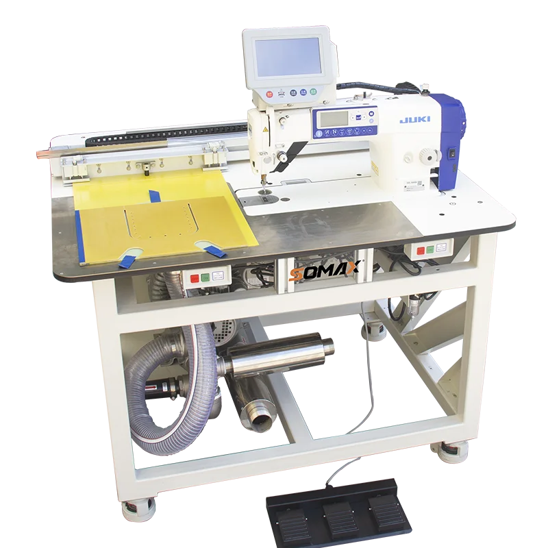 Top quality easy operation SOMAX SM-15V hoodie buzos front kangaroo pocket making  industrial computerized textil sewing machine