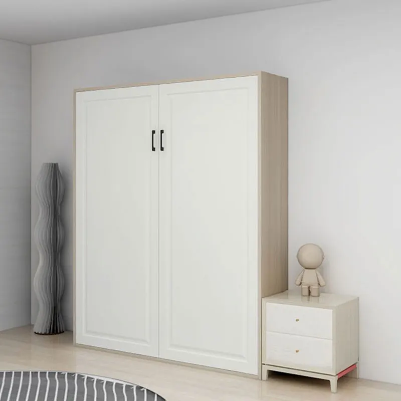 High Quality Modern Integrated Design Vertical Hydraulic Silent Lifting Space Saving Hidden Murphy Wall Bed for Apartment