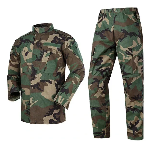 Wholesale outdoor camouflage fabric for Camouflage Suit Woodland Camo Style Uniform High Quality Uniform