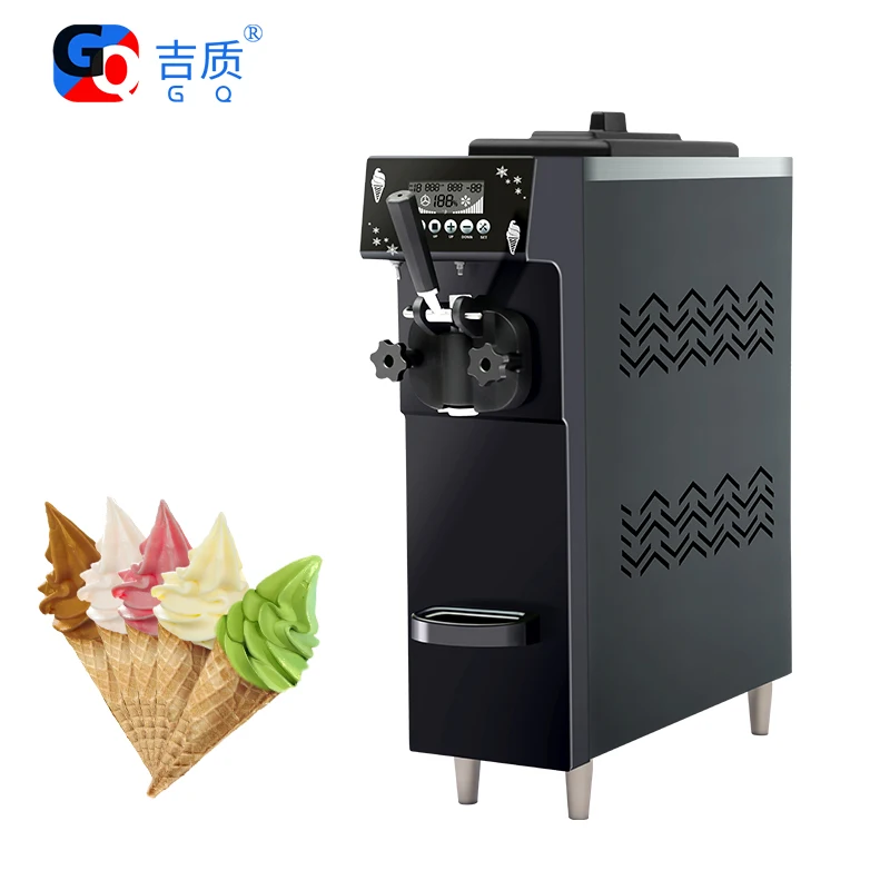 KLS-S12 Mini Commercial Stainless Steel Automatic Electric Single Flavor Cone Soft Ice Cream Machine Factory Price
