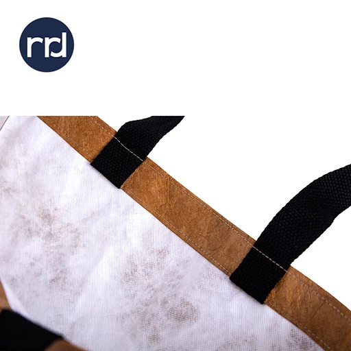 RR Donnelley Wholesale Reusable Custom Logo Waterproof Washable Plain Brown Kraft Dupont Tyvek Paper Packaging Shopping Bags