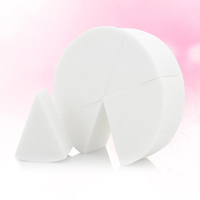 hot sell Portable 8PCS Small round shape Makeup Sponge With PVC Bag