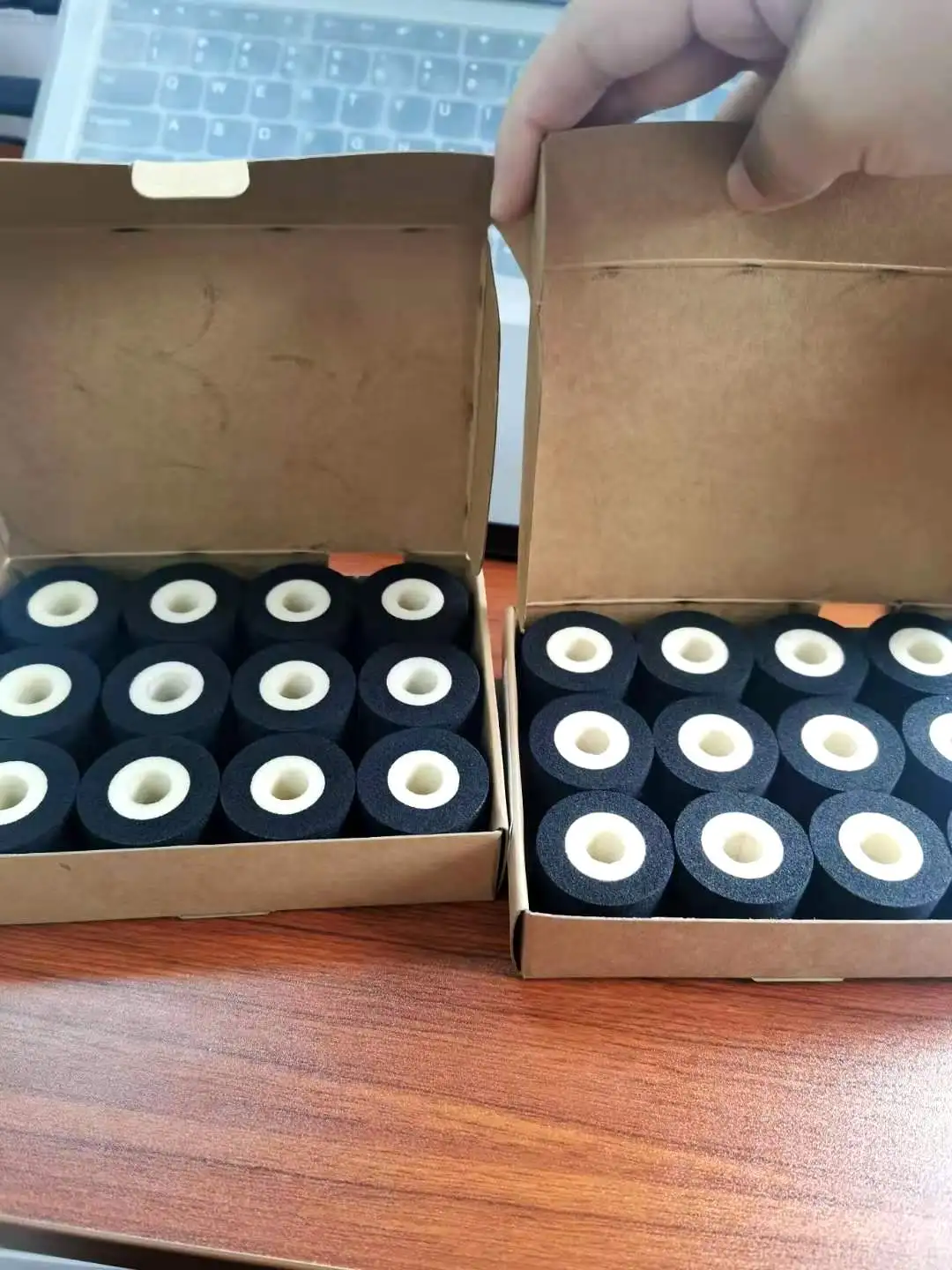 Food packages label date print hot ink roller Dia36mm Height 32mm for MY 380F black solid color hot ink roll